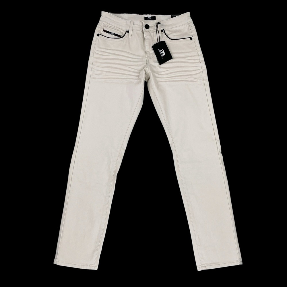 Benjamin Black Jeans Men30x32 (ACTUAL 30x30.5) Ivory Slim Denim MP026LPU1 NEW